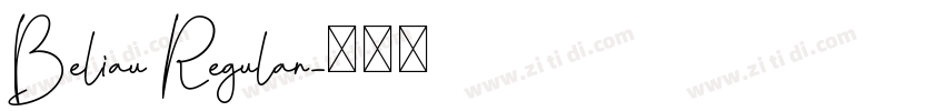 Beliau Regular字体转换